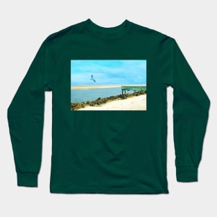 Sand Bar on St  Simons Island Georgia Long Sleeve T-Shirt